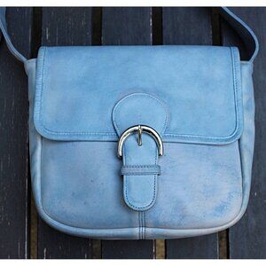 Coach Vintage - UNEVEN Color - Soho Bedford Flap Bag 4164, Periwinkle, READ